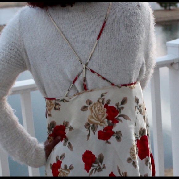 Floral roses lingerie slip dress - Picture 3 of 3